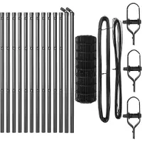 vidaXL Clôture Euro d'extérieur à encastrer dans le sol 25 x 0,6 m, filet gris
