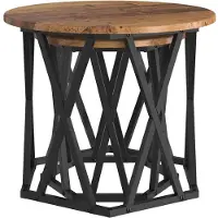 vidaXL Table d'appoint, lot de 2, bois ancien, bois et acier