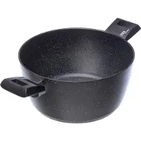Moneta Etnea, 2,6 l, rond, noir, aluminium, pierre artificielle, noir