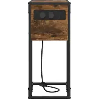 vidaXL Table de chevet Chêne fumé Bois d'ingénierie