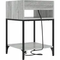 vidaXL Cabinet de chevet Sonoma gris 40 x 40 x 61 cm Bois d'ingénierie