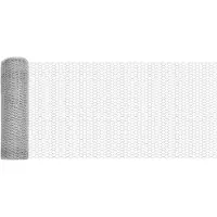 vidaXL : Clôture hexagonale avec socle en béton, 10 x 0,6 m, acier galvanisé, couleur argent