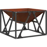 vidaXL Foyer extérieur marron 50 x 50 x 35 cm Acier résistant aux intempéries