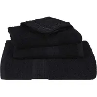 vidaXL Serviettes de sauna 2 pcs noir 80x200 cm 360 g/m² 100% coton