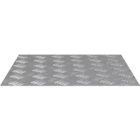 vidaXL Escalier Marchepied Carré 4 pcs Argent 50 x 50 cm Aluminium