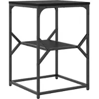vidaXL Table d'appoint noire imitation chêne 41 x 40 x 60 cm