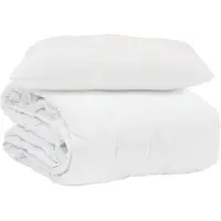 vidaXL Couverture d'été avec oreiller 2 pcs Blanc Microfibre