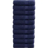 vidaXL Essuie-mains de qualité supérieure SOLUND 10 pcs bleu marine