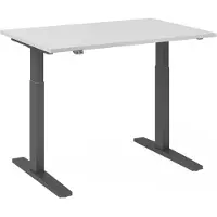 Hjh OFFICE PRO Bureau réglable en hauteur XMKA | 2 moteurs | 120-180 cm | électrique | Gris, Couleur du piètement:Graphite, Dimension du plateau:120 x 80 cm