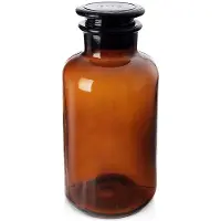 Orion Récipient alimentaire en verre brun avec bouchon à col large 1 l