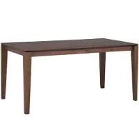 Beliani Table De Repas Lottie Imitation Bois Bois Foncé