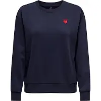 JDY Sweat-shirt 'JDYParis' bleu marine / rouge