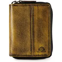 Green Burry Porte-monnaies 'Destressed' jaune foncé / anthracite