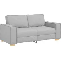vidaXL Canapé 2 places gris nuage 180x78x84 cm Tissu