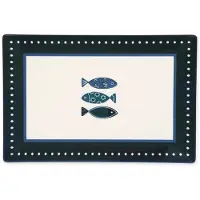 Excelsa Set de 6 assiettes plates Ocean 30x20 cm en céramique colorée