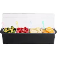 Vevor Saladette Réfrigérée à Poser avec 4 Bacs et Couvercles