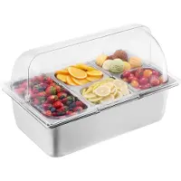 Vevor Saladette Réfrigérée à Poser avec 5 Plateaux de Service en Acier Inoxydable