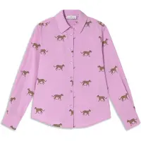 Lola Casademunt Chemisier noisette / rose clair / noir