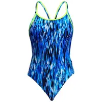 Funkita Diamond Back Swimsuit Bleu AUS 14 Femme
