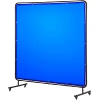 Vevor Écran de Soudage 1,74 x 1,74 m Rideau de Soudage avec Cadre Écran Protection Soudure Mobile Vinyle Ignifuge avec 4 Roulettes avec 2 Freins