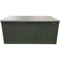 Axi Mike Coffre De Jardin En Plastique, Marron, 1000 Litres | Boite De Rangement Extérieur Pour Coussins Avec Fond | Rangement Extérieur /