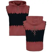 Black premium by emp Débardeur de - Pagan Roots - Débardeur à Capuche - S - L - pour Homme - noir/rouge - Taille S