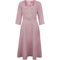 Banned Retro Robe mi-longue Rockabilly de - Isobel Dress - XS - S - pour Femme - rose clair - Taille S