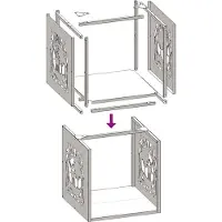 vidaXL Étagère à bois de chauffage Blanc 40x40x40 cm Acier laminé à froid