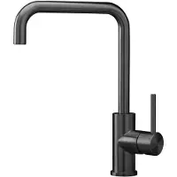 Reginox Armatur R38963 CRYSTAL GUN METAL II, robinet monocommande avec bec fixe, revêtement PVD en acier inoxydable, nouvelle couleur PVD 2025