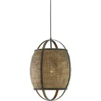 Light & Living Lampe pendante de campagne Bozona brun clair Ø 38,5 cm