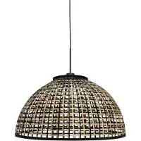 Steinhauer Lampe suspendue Nox Light avec une teinte en bambou Ø60 cm