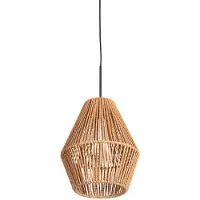 Steinhauer Lampe suspendue Ropex avec la teinte en rotin Ø20 cm