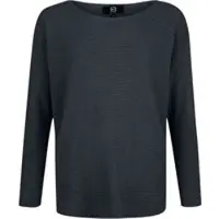 RED by EMP T-shirt manches longues de - Pull Tricoté Manches Chauve-Souris - S - XL - pour Femme - noir - Taille S