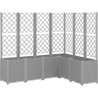 vidaXL Jardinière avec treillis blanc 160x160x140 cm PP