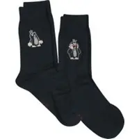 Het Molletje Chaussettes de - La Petite Taupe - Lot de 2 - EU 43-46 - pour Unisexe - noir - Taille EU 43-46