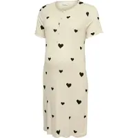 Mamalicious Chemise de nuit 'Laura Lia' écru / noir