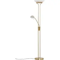 LINDBY Lampadaire , Yveta, dimmable, Or / laiton, Salon / séjour, Métal, Moderne