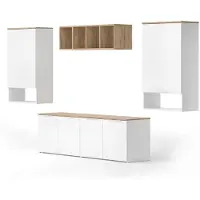 Vicco Meuble-paroi Wido Blanc/Sonoma 5 pièces, Model 51725