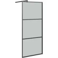vidaXL Paroi de douche pour douche à l'italienne 80x195 cm verre ESG foncé noir