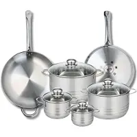 Elo Ensemble de 2 Poêles de cuisson 28 et 32 cm et 4 faitouts 12, 14, 20 et 24 cm Profi Brillant