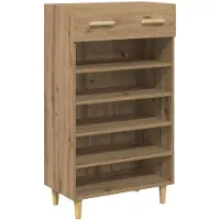vidaXL Cabinet à chaussures avec tiroir Chêne artisan 60 x 35 x 105 cm