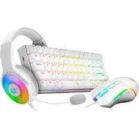Redragon Combo K630rgbw+m607w+h350rgb-1-w Spanish Keyboard And Mouse Blanc