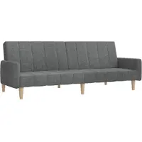 vidaXL Canapé-lit à 2 places gris clair tissu