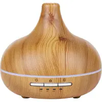 Grundig Aroma Diffuser Humidificateur 300ml Diffuseur électrique d'huiles essentielles avec lumière LED et minuterie - Diffuseur d'huiles essentielles - Sans fil - Bamboo