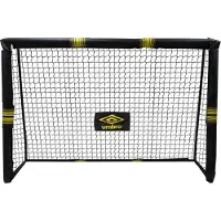 Umbro But de football - But de football 240 x 160 x 85 cm - But de football grand - Jouet d'extérieur pour enfants et adultes - montage rapide - But d'entraînement de football - Métal - Noir/Jaune