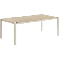 Ebuy24 Bella table de jardin 100x200cm sable, naturel.