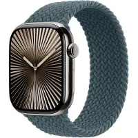 Apple Bracelet Solo tressé Watch | 44/45/46/49 mm - Taille 7 - Lake Green