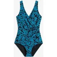 Bonprix Maillot 1 pièce sculptant style croisé, maintien modéré