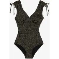 Bonprix Maillot 1 pièce sculptant brillant, maintien léger