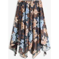 Bonprix Jupe midi asymétrique en mousseline